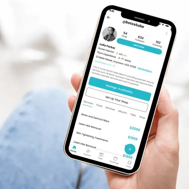 Glamlink app screen 1